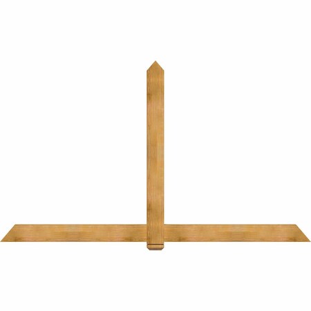 Ekena Millwork Eugene Rough Sawn Timber Gable Bracket, Western Red Cedar, 108"W x 63"H x 2"D x 6"F, 14/12 Pitch GBW108X63X0206EUG00RWR